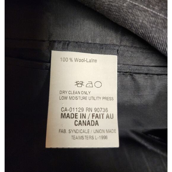 Men's Chaps Ralph Lauren Pinstripe Suit Set - Made in Canada Woolmark 42" Waist - Picture 12 of 12